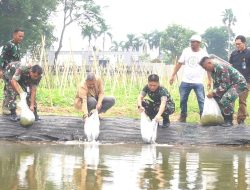 Kolaborasi Lanud SMH dan Bandara Internasional SMB ll Palembang Penaburan 5000 Ekor Bibit Ikan Lele Dumbo