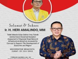 Ketum PGK Ucapkan Selamat Atas Gelar Doktor Yang diraih Bupati PALI