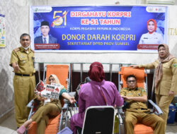 DPRD Provinsi Sumsel Gelar Donor Darah Dalam Rangka Peringati HUT KORPRI Ke-51