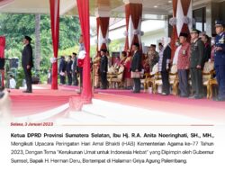 Ketua DPRD Provinsi Sumsel Hadiri Upacara Peringatan Hari Amal Bhakti Ke-77