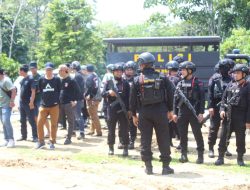 Polres Muratara dan Brimob Lakukan Penindakan Aktivitas PETI Ilegal di Desa Pulau Kidak